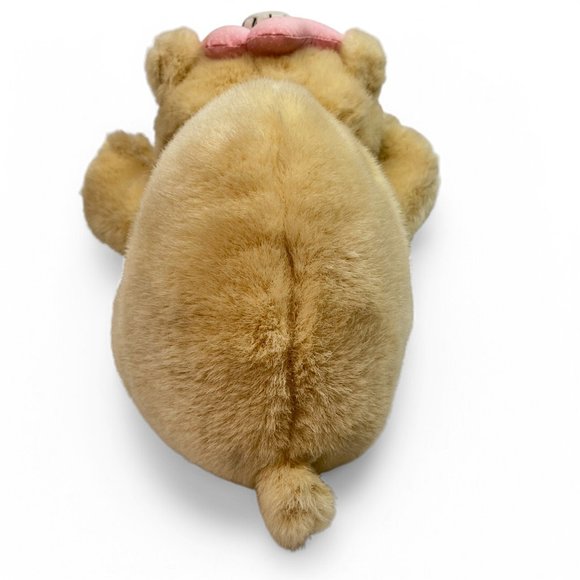 RUSS Tan Bear "Get Well" Plush Stuffed Animal Toy Pink Cold/Hot Pad on Head VTG - Picture 4 of 8